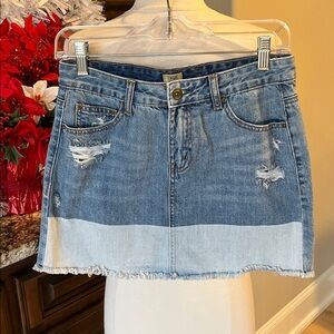 Denim Jean Skirt Distressed Western Rodeo Womens 5 True Craft